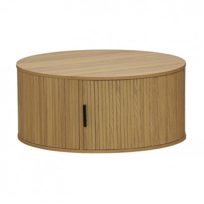 Τραπέζι σαλονιού Scandi pakoworld MDF σε φυσική απόχρωση Φ80x35.5εκ