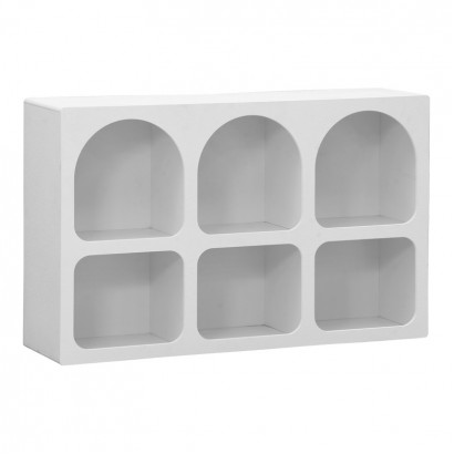 Μπουφές Emersi pakoworld με ράφια mdf σε λευκή απόχρωση 120x35x76εκ