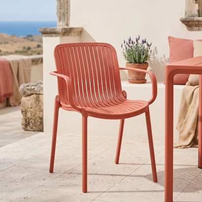 Πολυθρόνα Teragi στοιβαζόμενη pakoworld pp με UV protection terracotta 59x57x82εκ Πολυθρόνα Teragi στοιβαζόμενη pakoworld pp με UV protection terracotta 59x57x82εκ