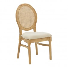 Καρέκλα Canco pakoworld φυσικό rubberwood-φυσικό rattan 50x53x98εκ Καρέκλα Canco pakoworld φυσικό rubberwood-φυσικό rattan 50x53x98εκ