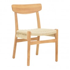 Καρέκλα Eaprine pakoworld φυσικό σχοινί-rubberwood 49x53x77εκ Καρέκλα Eaprine pakoworld φυσικό σχοινί-rubberwood 49x53x77εκ