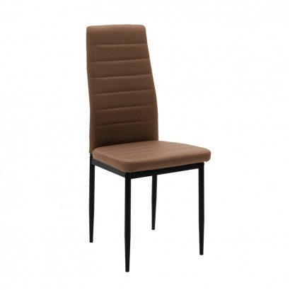 Καρέκλα Parker pakoworld PU καφέ-μαύρο πόδι 42x48x98εκ Καρέκλα Parker pakoworld PU καφέ-μαύρο πόδι 42x48x98εκ