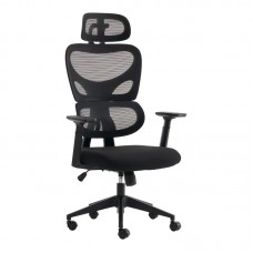 Καρέκλα γραφείου διευθυντή Cadrey pakoworld mesh μαύρο 67x64x120-128εκ Καρέκλα γραφείου διευθυντή Cadrey pakoworld mesh μαύρο 67x64x120-128εκ