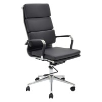 Καρέκλα γραφείου διευθυντή Tokyo pakoworld μαύρο pu 55.5x52x108εκ