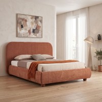 Κρεβάτι Salena pakoworld terracotta ύφασμα 160x200εκ Κρεβάτι Salena pakoworld terracotta ύφασμα 160x200εκ
