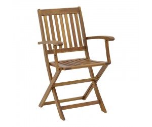Πολυθρόνα Joter pakoworld πτυσσόμενη ξύλο ακακίας φυσικό 53x60x90εκ