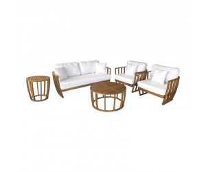 Σαλόνι εξωτερικού χώρου Eron II pakoworld ξύλο ακακίας με σχοινί σε φυσική απόχρωση και μπεζ μαξιλάρια Σαλόνι εξωτερικού χώρου Eron II pakoworld ξύλο ακακίας με σχοινί σε φυσική απόχρωση και μπεζ μαξιλάρια