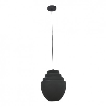 Φωτιστικό οροφής Kelsy Inart E27 μαύρο μέταλλο Φ30x122εκ