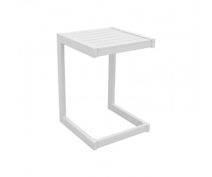 Τραπεζι Aether pakoworld αλουμίνιο σε λευκή απόχρωση 37.5x36.5x53εκ