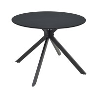 Τραπέζι Xuson pakoworld μαύρο mdf-πόδι μαύρο μέταλλο Φ80x75εκ Τραπέζι Xuson pakoworld μαύρο mdf-πόδι μαύρο μέταλλο Φ80x75εκ