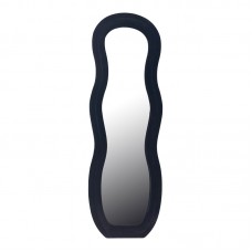 Καθρέπτης Glinde Inart βελούδο σε μαύρη απόχρωση 50x3.3x150εκ