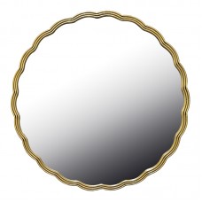 Καθρέπτης Fergan Inart μέταλλο σε χρυσή απόχρωση Φ80x2.5εκ