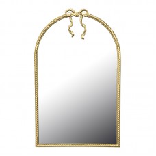 Καθρέπτης Frensia Inart μέταλλο σε χρυσή απόχρωση 58x3x93εκ