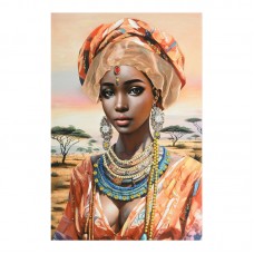 Πίνακας σε καμβά Zerbera I 3D Inart 80x3x120εκ