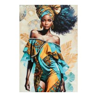 Πίνακας σε καμβά Georgina I 3D Inart 80x3x120εκ