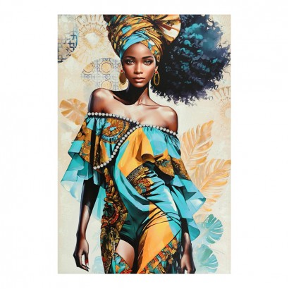 Πίνακας σε καμβά Georgina I 3D Inart 80x3x120εκ