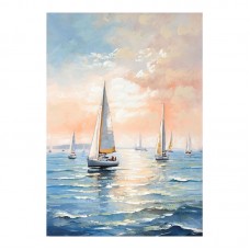 Πίνακας σε καμβά Sailsy I Inart 70x3x100εκ