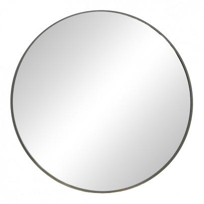 Καθρέπτης Emmett pakoworld μαύρο αλουμίνιο Φ80x2.5εκ