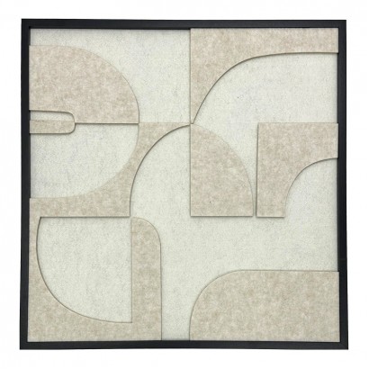 Πίνακας με πλαίσιο Jeire pakoworld λευκό 62x2.5x62εκ