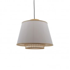 Φωτιστικό οροφής Torzo Inart Ε27 μπαμπού σε φυσική απόχρωση Φ40x32.5εκ