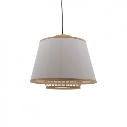 Φωτιστικό οροφής Torzo Inart Ε27 μπαμπού σε φυσική απόχρωση Φ40x32.5εκ