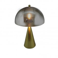 Επιτραπέζιο φωτιστικό Illumna Inart Ε27 χρυσό μέταλλο-γυαλί Φ25x37εκ