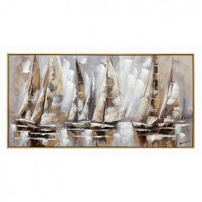 Πίνακας σε καμβά Yelkan Ι Inart με πλαίσιο 120x3.5x60εκ