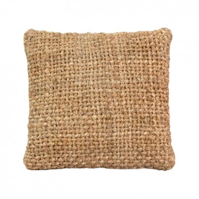 Μαξιλάρι Petron Inart φυσικό γιούτα 45x45x12.5εκ