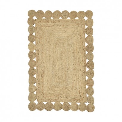 Χαλί Doze Inart μπεζ 100% γιούτα 120x80x1εκ