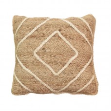 Μαξιλάρι Teddiens Inart φυσικό 100% γιούτα 45x45x2.5εκ