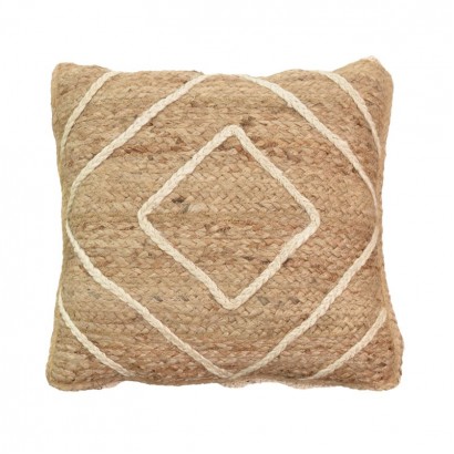 Μαξιλάρι Teddiens Inart φυσικό 100% γιούτα 45x45x2.5εκ