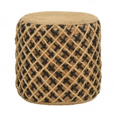 Σκαμπό Nelly Inart φυσικό 100% γιούτα 40x40x40εκ