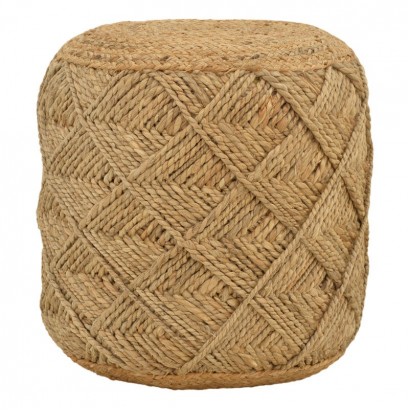 Σκαμπό Vladir Inart φυσικό 100% γιούτα 40x40x40εκ