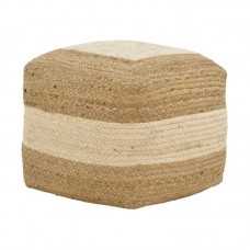 Σκαμπό-πουφ Sofian Inart μπεζ 100% γιούτα 40x40x35εκ