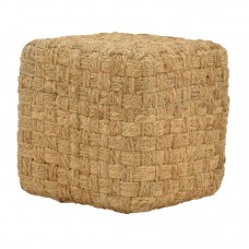 Σκαμπό Aropion Inart μπεζ 100% γιούτα 40x40x40εκ