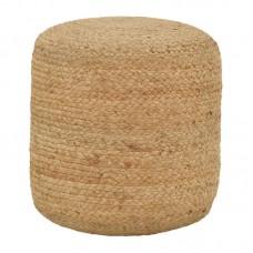 Σκαμπό Ovious Inart μπεζ 100% γιούτα 40x40x40εκ