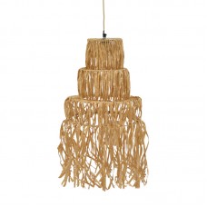 Φωτιστικό οροφής Nairan Inart E27 φυσικό Φ30x125εκ