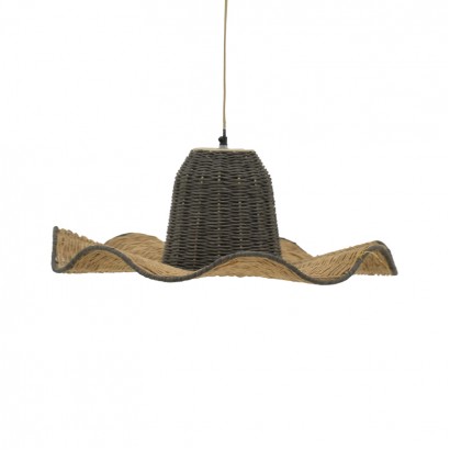 Φωτιστικό οροφής Darla Inart E27 φυσικό Φ57x110εκ