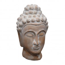 Επιτραπέζιο διακοσμητικό βούδας Rolia Inart γκρι terracotta 16x16x28εκ