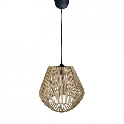 Φωτιστικό οροφής Lilabel Inart ψάθινο σε φυσική απόχρωση Φ25x84εκ