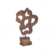 Επιτραπέζιο διακοσμητικό Strab Inart φυσικό ξύλο teak-μέταλλο 49x15x70εκ