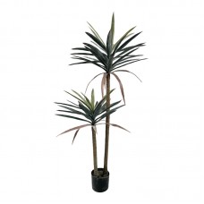 Διακοσμητικό φυτό Dracaena palm σε γλάστρα Inart πράσινο pp Υ125εκ