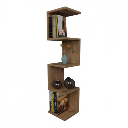 Ραφιέρα τοίχου Zigzag pakoworld oak μελαμίνης 25x25x109εκ Ραφιέρα τοίχου Zigzag pakoworld oak μελαμίνης 25x25x109εκ