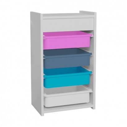 Συρταριέρα με καλάθια Toyli pakoworld πολύχρωμο 45x30x78εκ