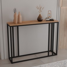 Κονσόλα Cansbia pakoworld oak με μαύρο μέταλλο 100x25x75εκ Κονσόλα Cansbia pakoworld oak με μαύρο μέταλλο 100x25x75εκ