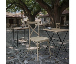 Καρέκλα Crossie pakoworld στοιβαζόμενη pp σε απόχρωση cappucino 41x46x84εκ Καρέκλα Crossie pakoworld στοιβαζόμενη pp σε απόχρωση cappucino 41x46x84εκ