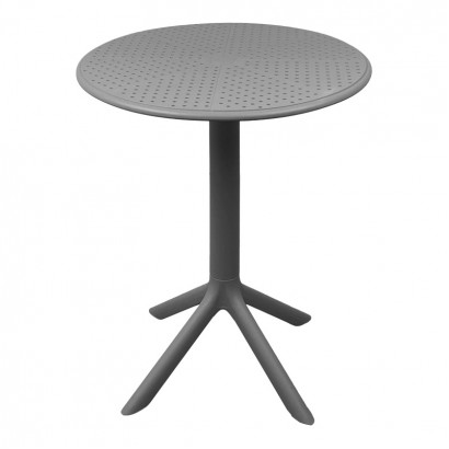 Τραπέζι Merkon pakoworld pp σε ανθρακί απόχρωση Φ60x75εκ