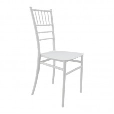 Καρέκλα Tiffany Ι pakoworld pp σε λευκή απόχρωση 38.5x46.5x87εκ