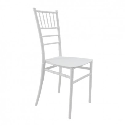 Καρέκλα Tiffany Ι pakoworld pp σε λευκή απόχρωση 38.5x46.5x87εκ