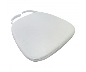 Μαξιλάρι αδιάβροχο Tiffany I pakoworld ύφασμα σε λευκή απόχρωση 39.5x38x2.5εκ